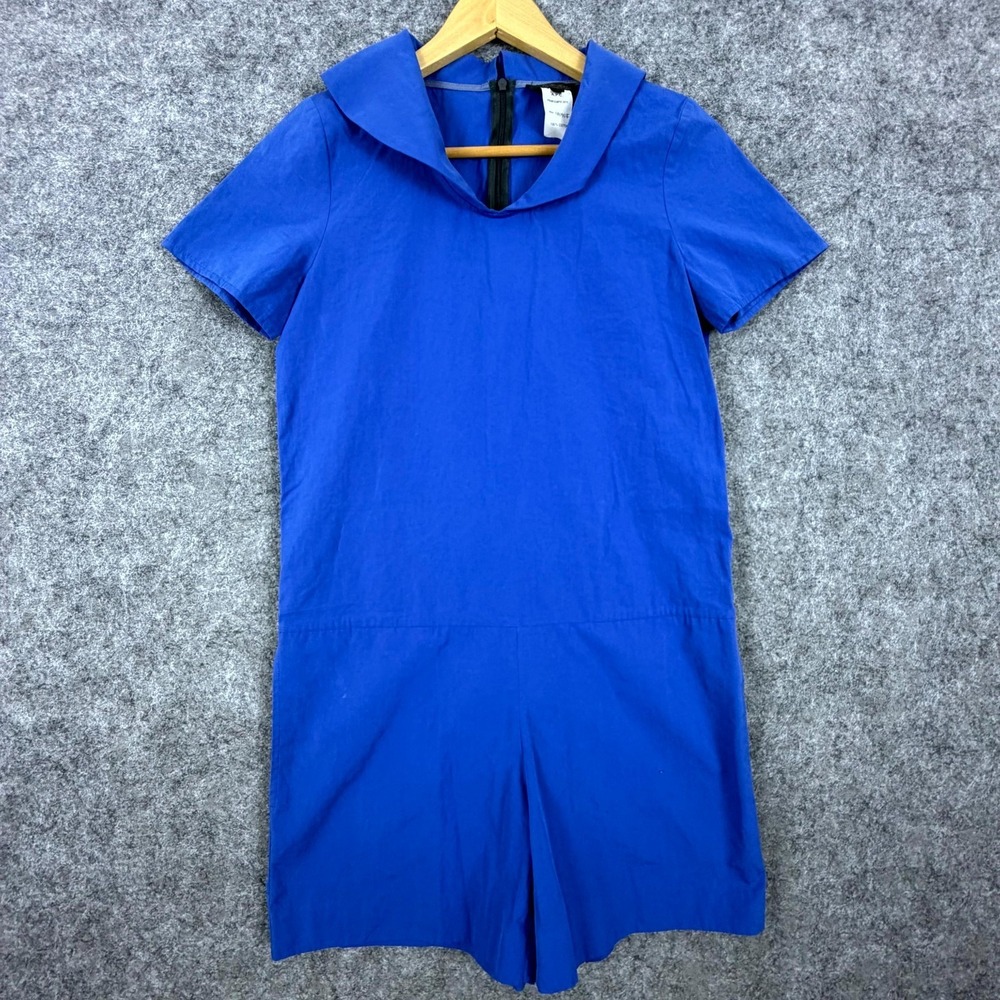 Vintage A.P.C. Romper Womens Small Blue Cotton Retro Base Layer Playsuit Casual